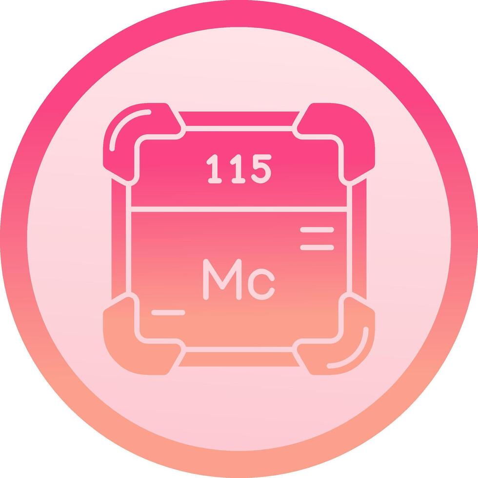 Moscovium solid circle gradeint Icon vector