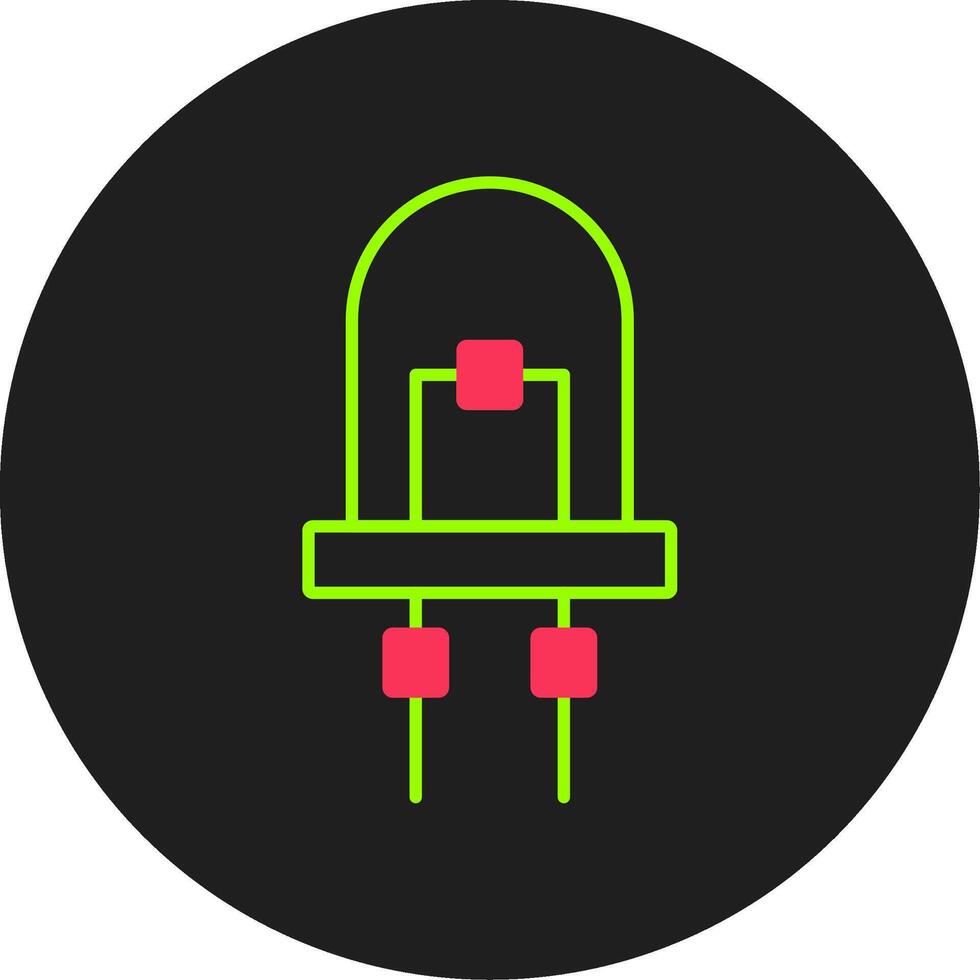 Diode Glyph Circle Icon vector