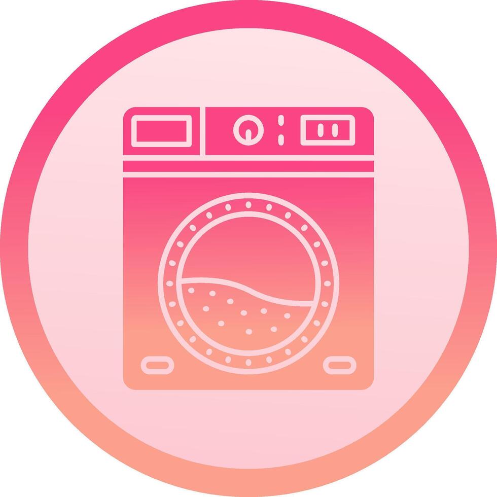 Laundry solid circle gradeint Icon vector