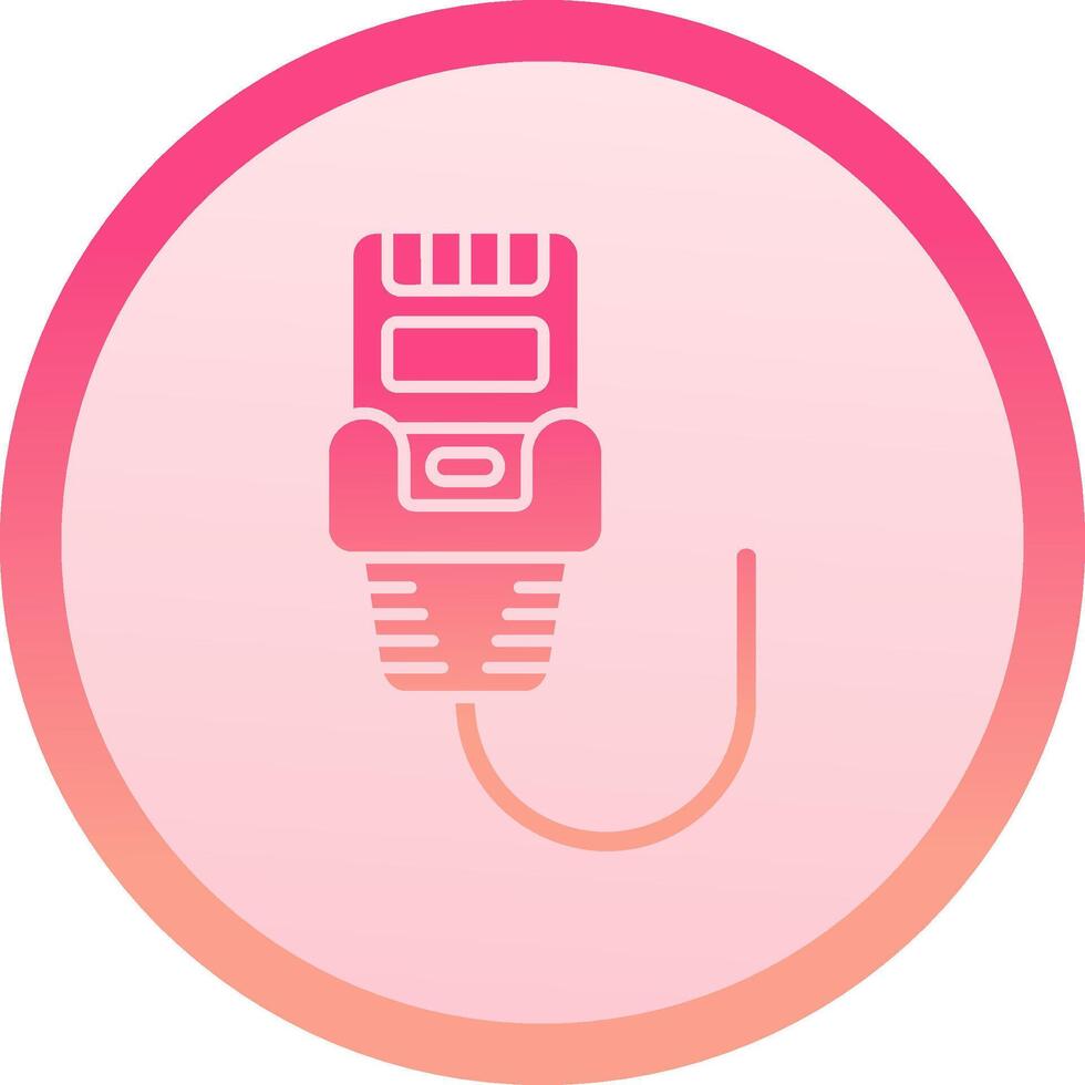 Ethernet solid circle gradeint Icon vector