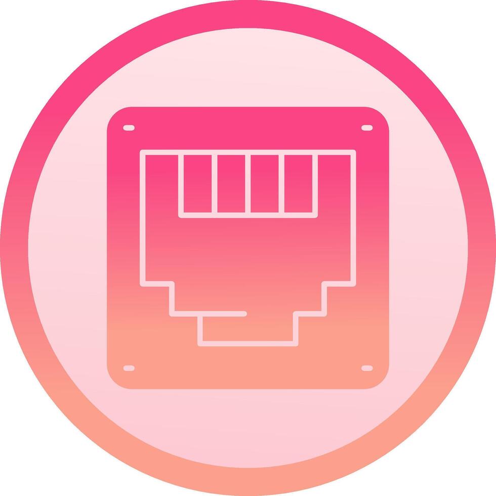 Ethernet solid circle gradeint Icon vector
