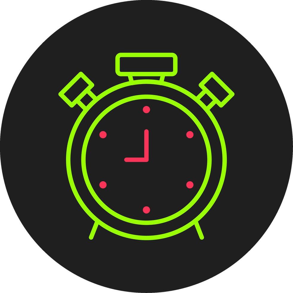 Alarm Glyph Circle Icon vector