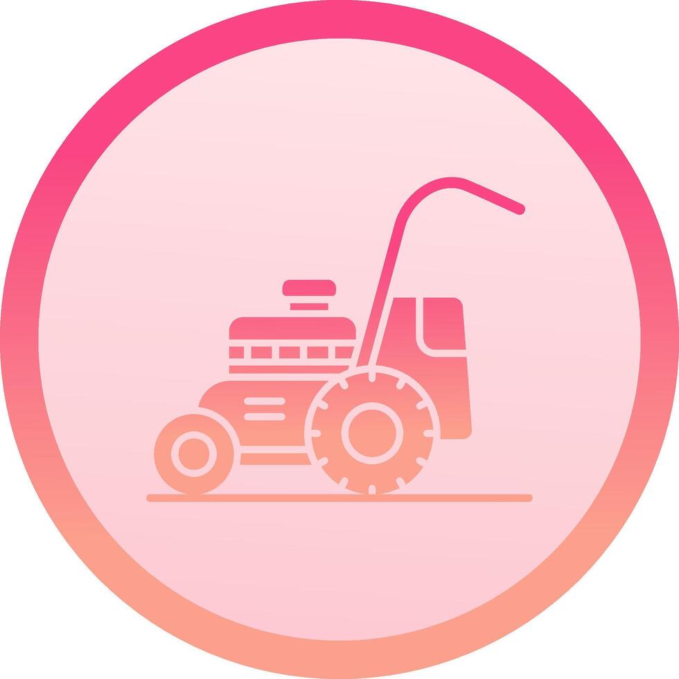 Mower solid circle gradeint Icon vector