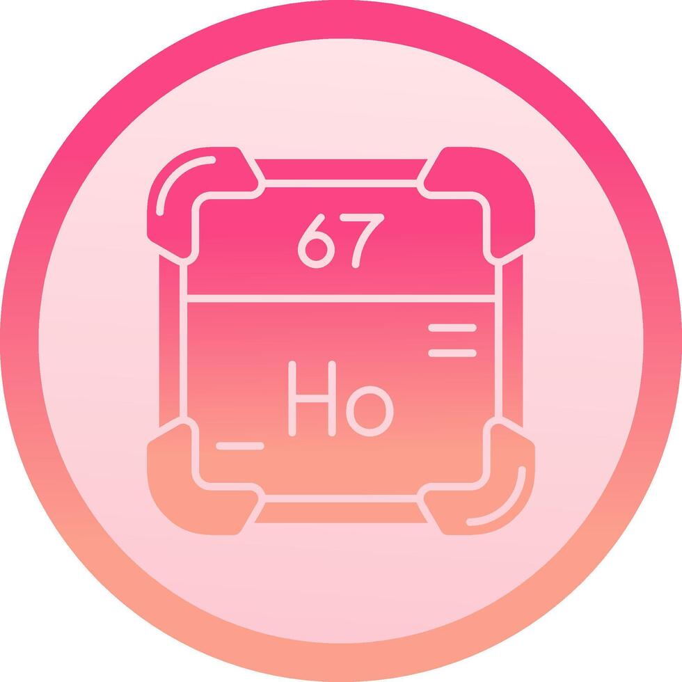 Holmium solid circle gradeint Icon vector
