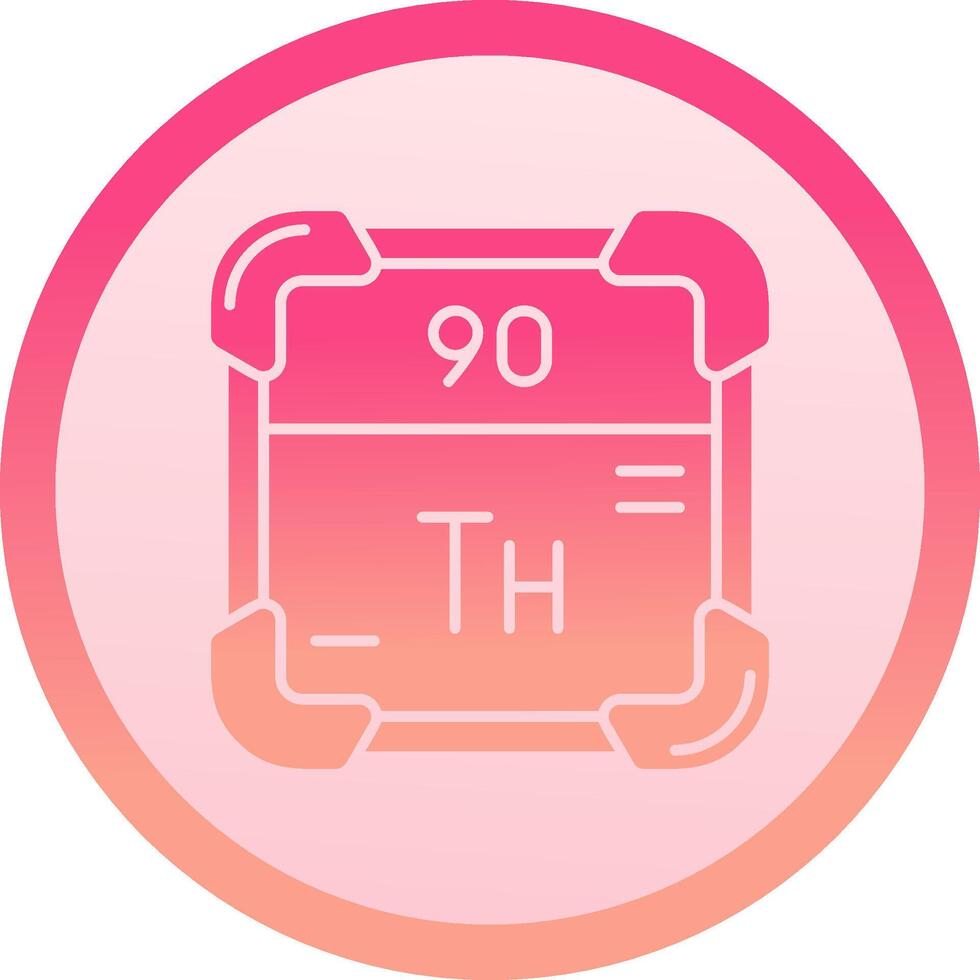 Thorium solid circle gradeint Icon vector