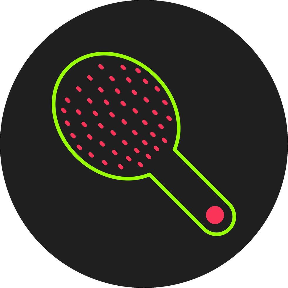 Hair Brush Glyph Circle Icon vector