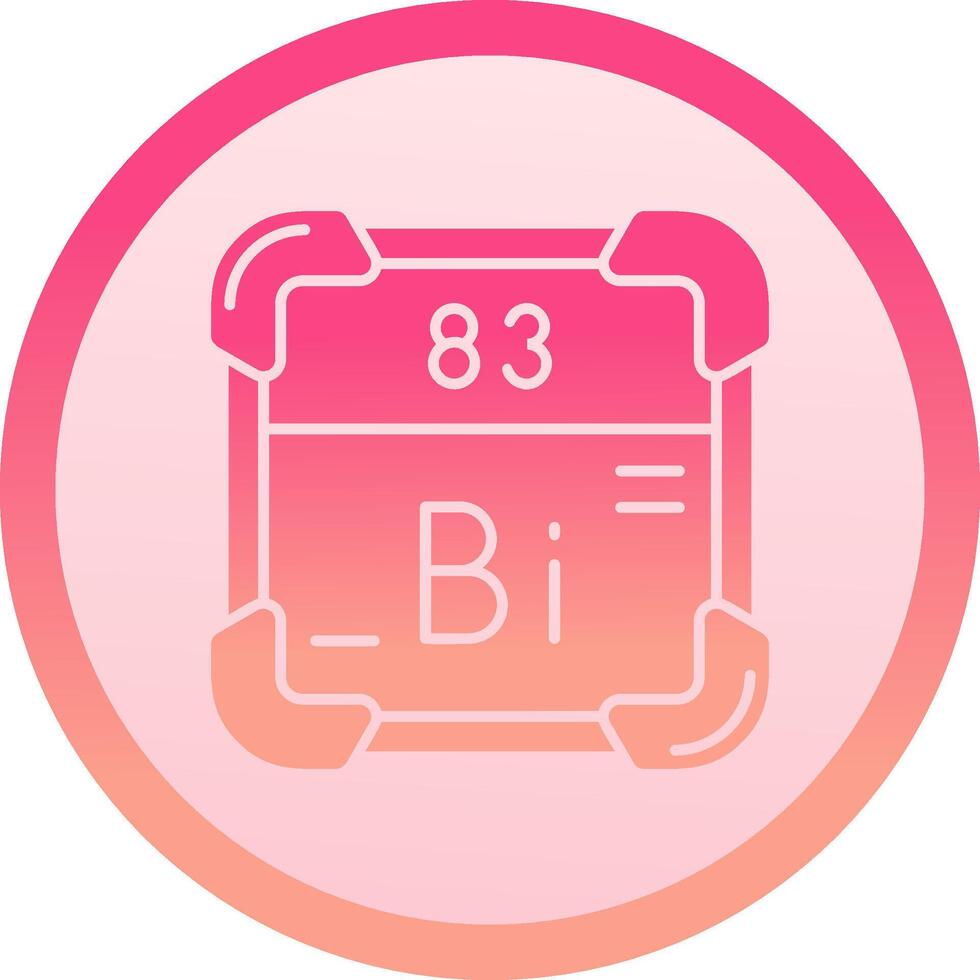 Bismuth solid circle gradeint Icon vector