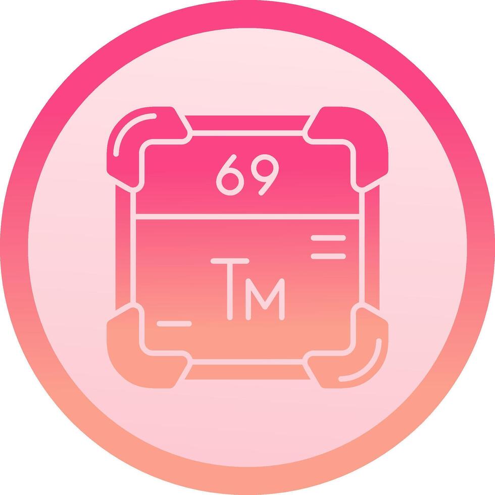 Thulium solid circle gradeint Icon vector