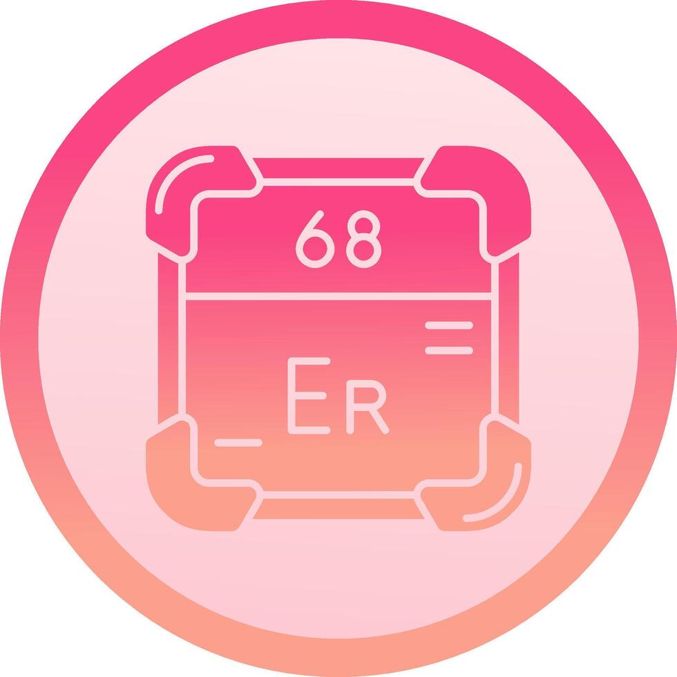 Erbium solid circle gradeint Icon vector