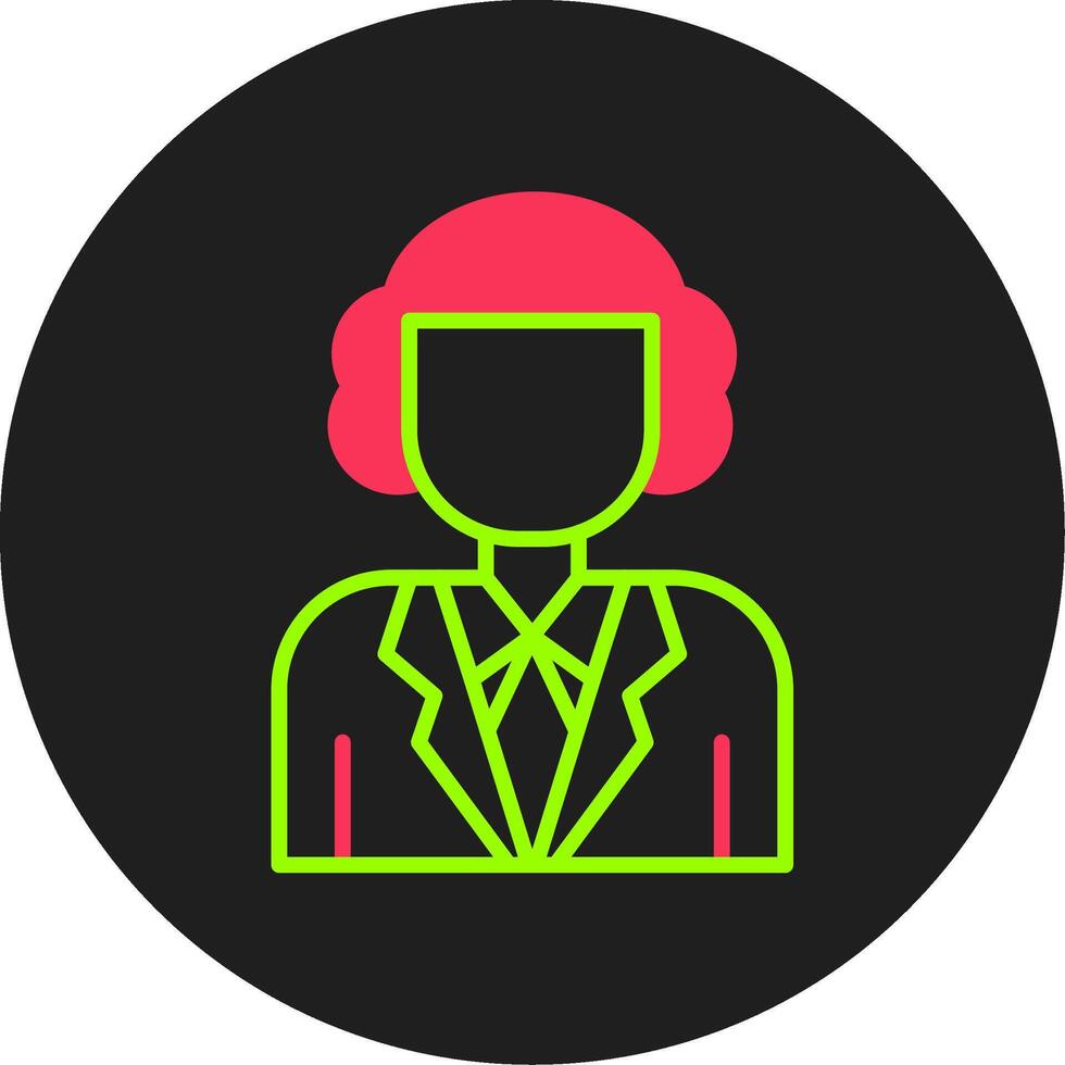 Judge Glyph Circle Icon vector