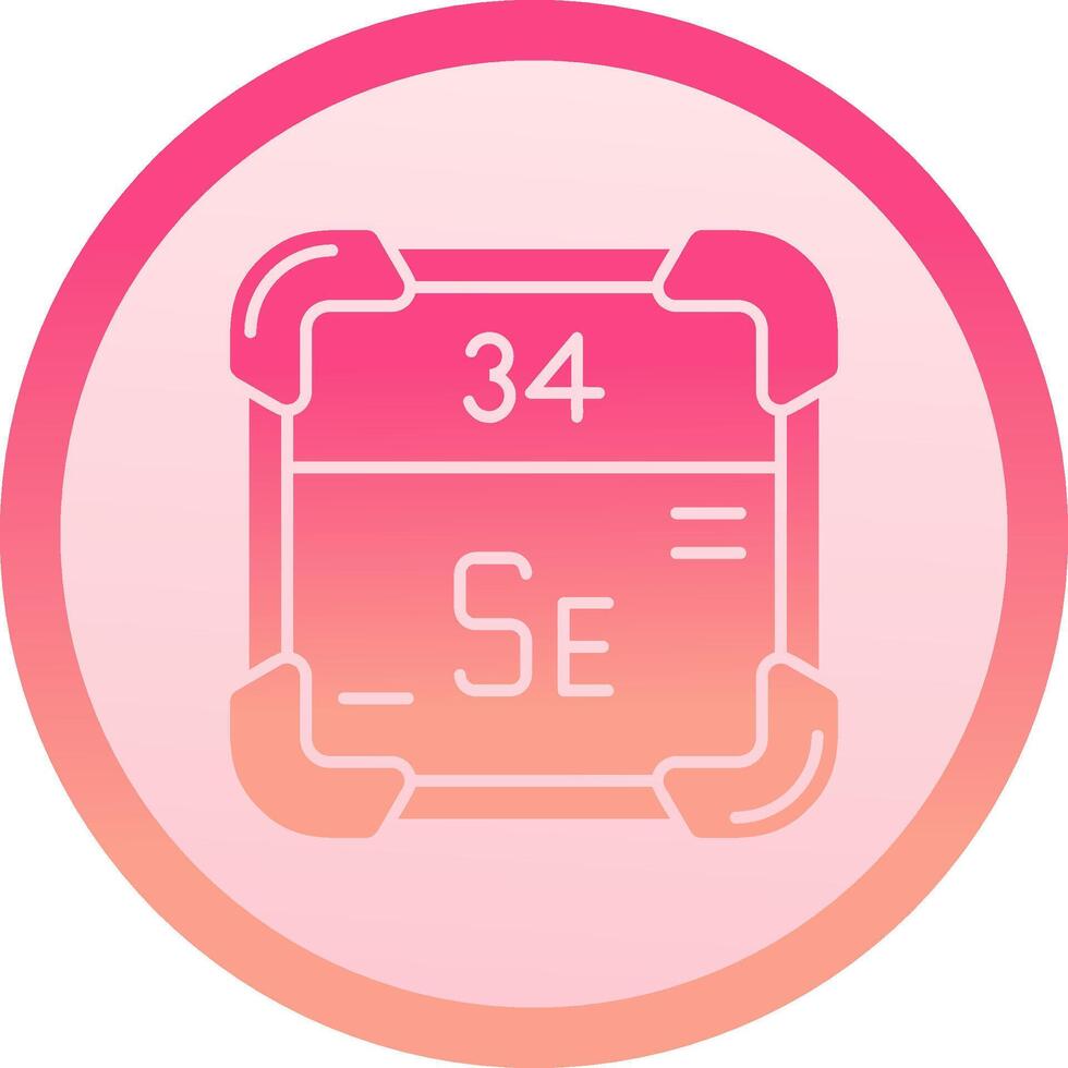 Selenium solid circle gradeint Icon vector