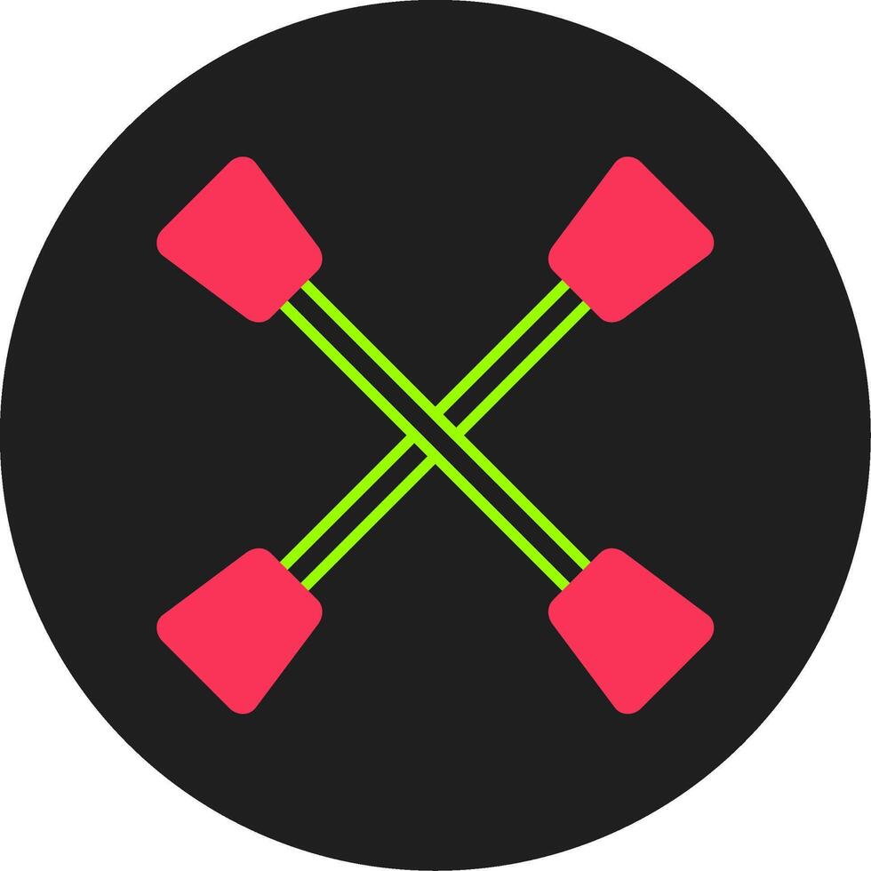Paddles Glyph Circle Icon vector