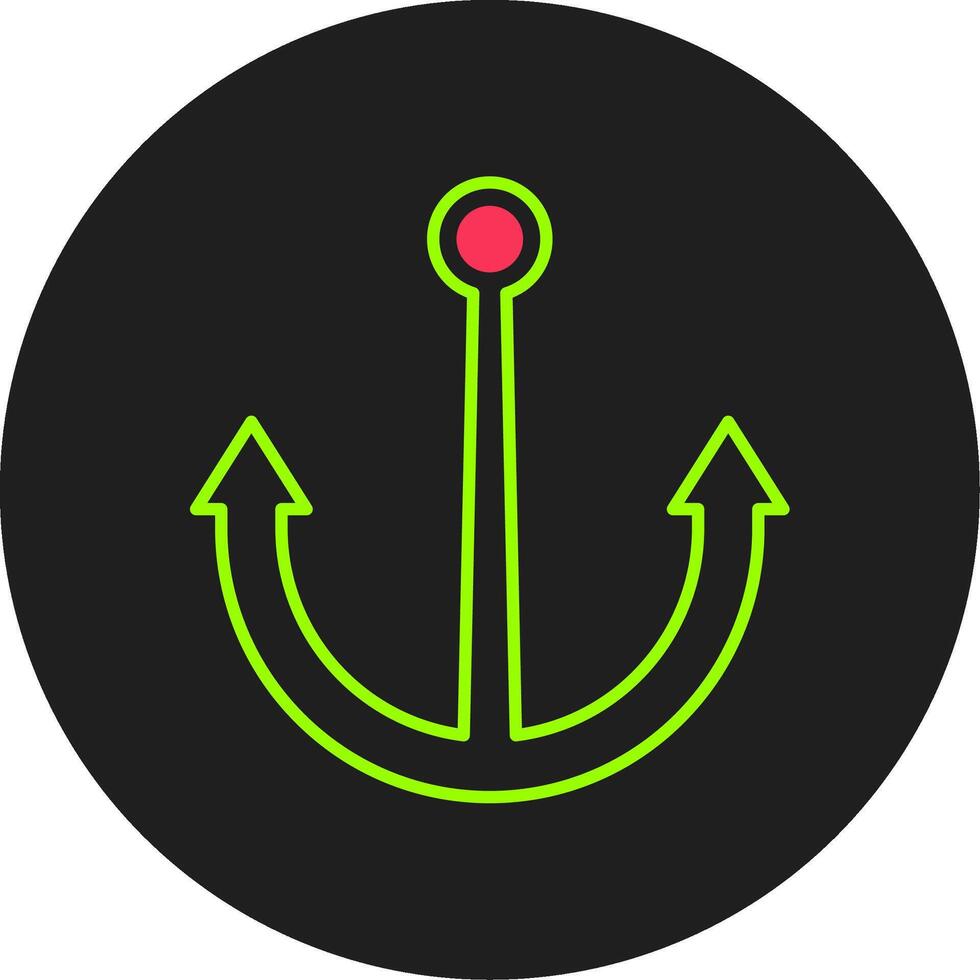 Anchor Glyph Circle Icon vector