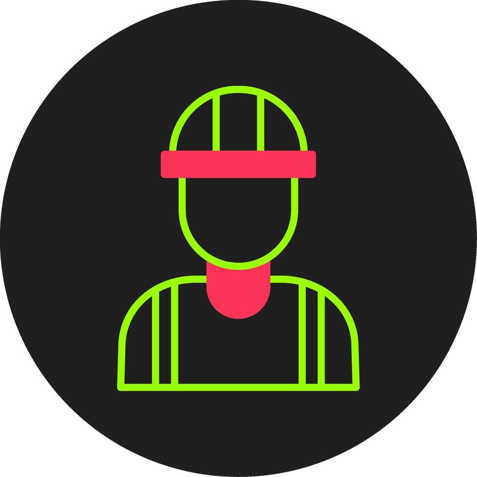 Engineer Glyph Circle Icon vector