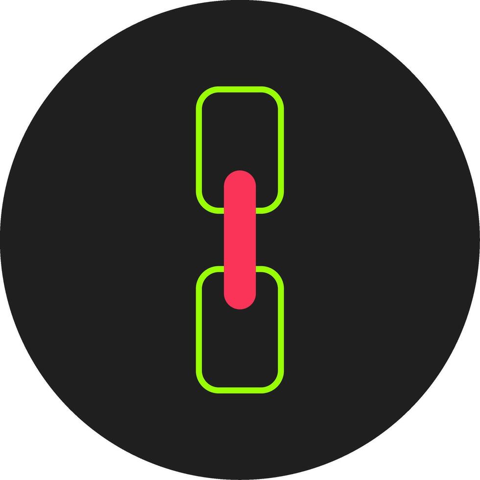 Chain Glyph Circle Icon vector