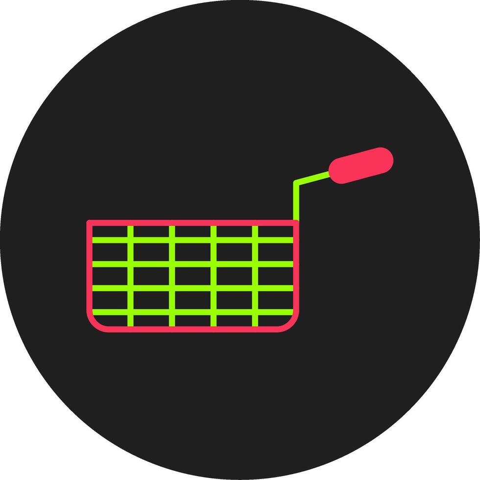 Deep Fryer Glyph Circle Icon vector
