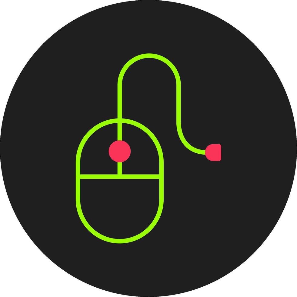 Mouse Glyph Circle Icon vector