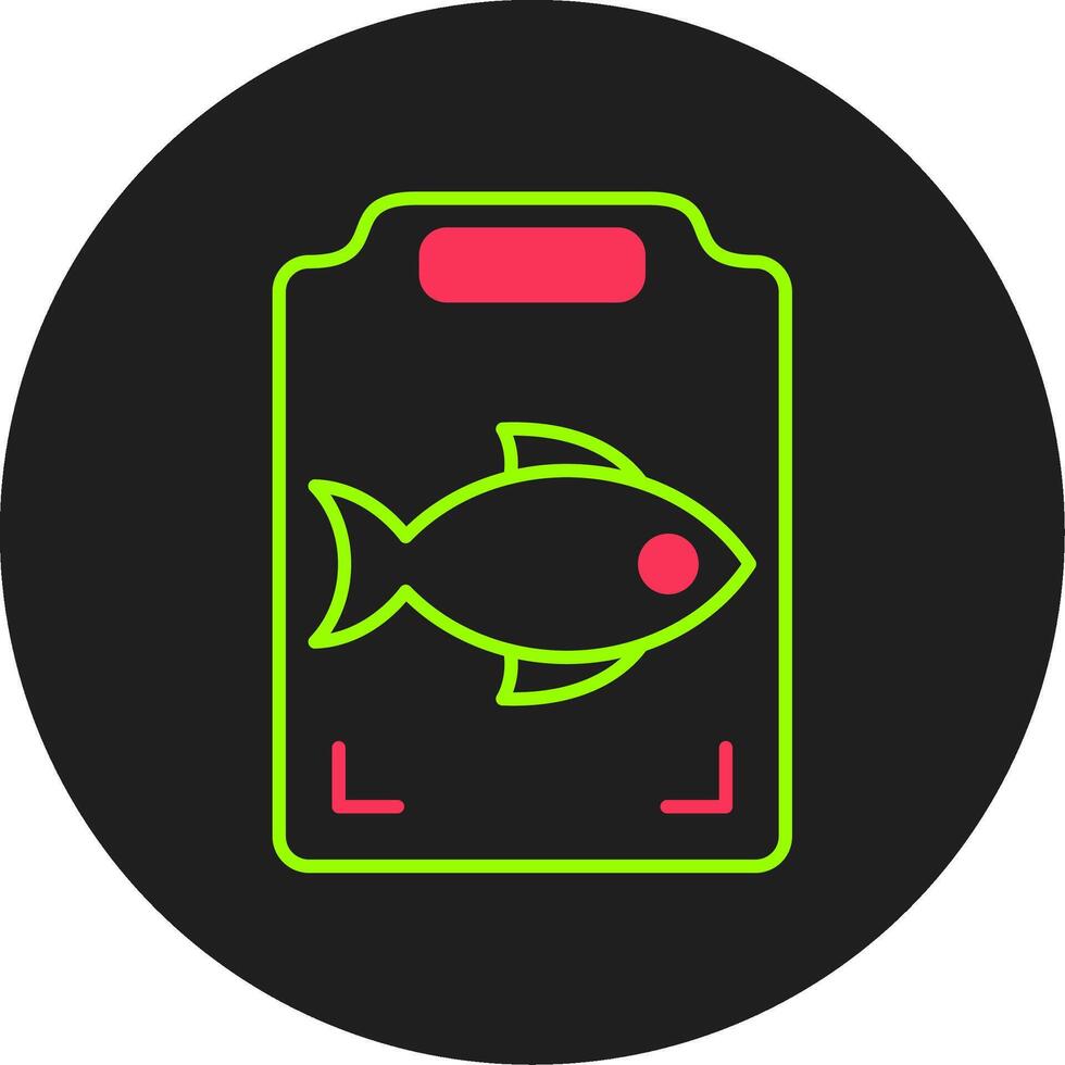 Fish Cooking Glyph Circle Icon vector