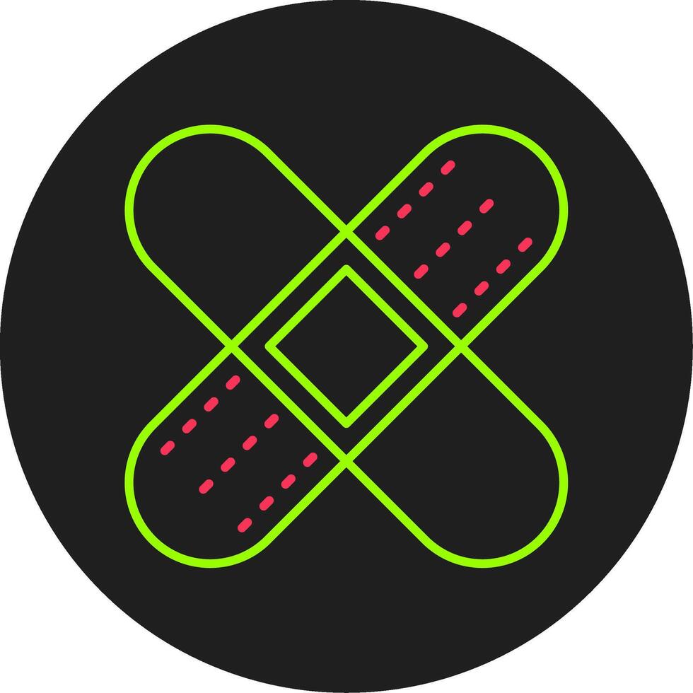 Bandage Glyph Circle Icon vector