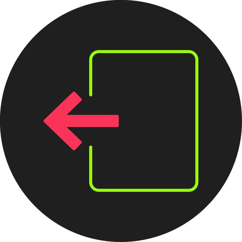 Exit Door Glyph Circle Icon vector