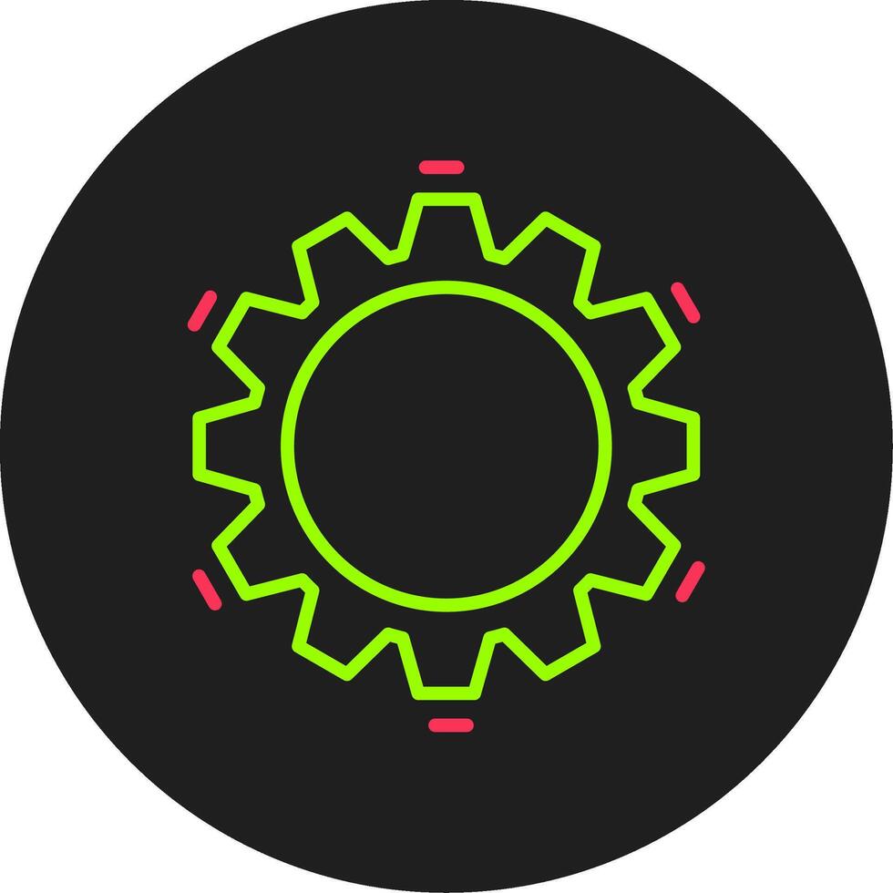 Settings Glyph Circle Icon vector