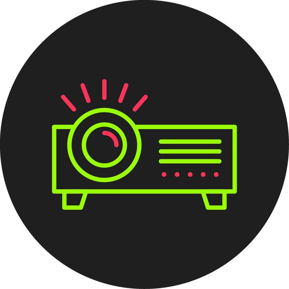 Projector Glyph Circle Icon vector