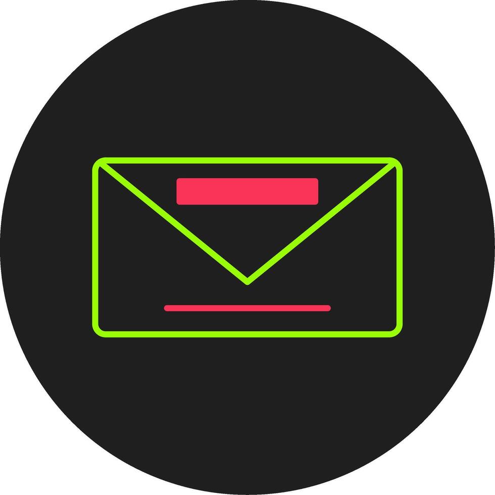 Envelope Glyph Circle Icon vector