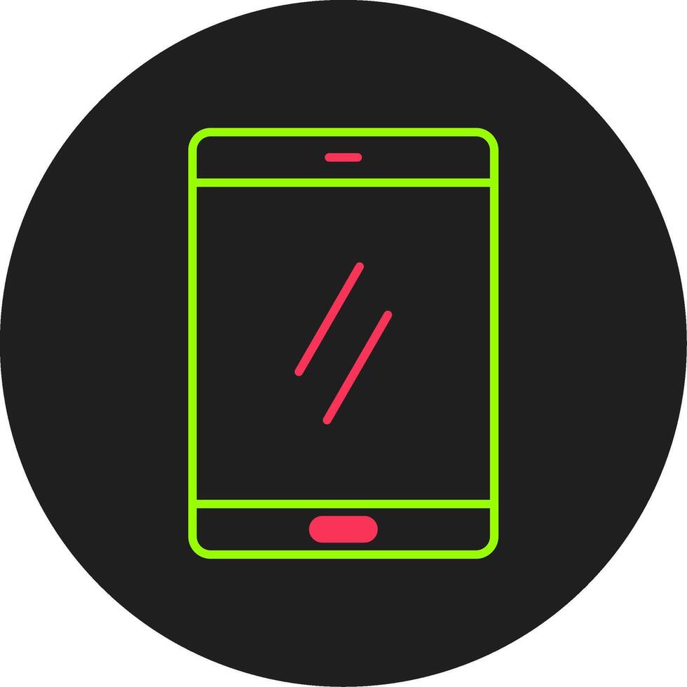 Smartphone Glyph Circle Icon vector