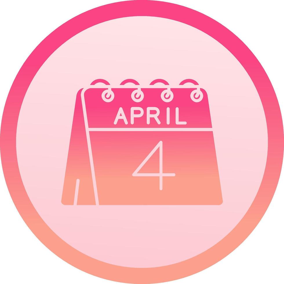 4th of April solid circle gradeint Icon vector