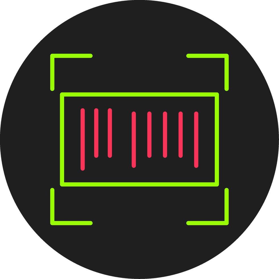 Barcode Glyph Circle Icon vector