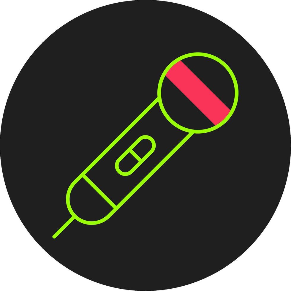 Karaoke Glyph Circle Icon vector