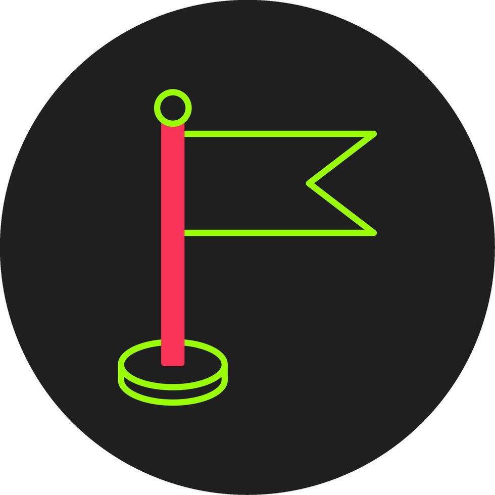 Flag Glyph Circle Icon vector