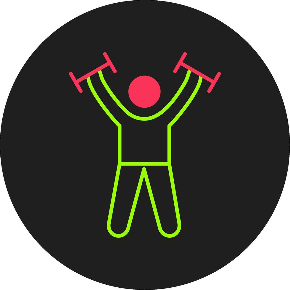 Exercise Glyph Circle Icon vector