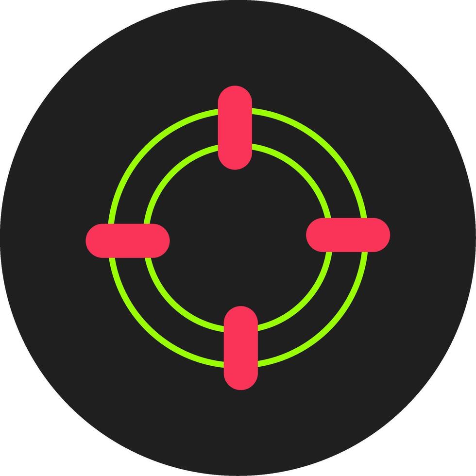 Goal Glyph Circle Icon vector