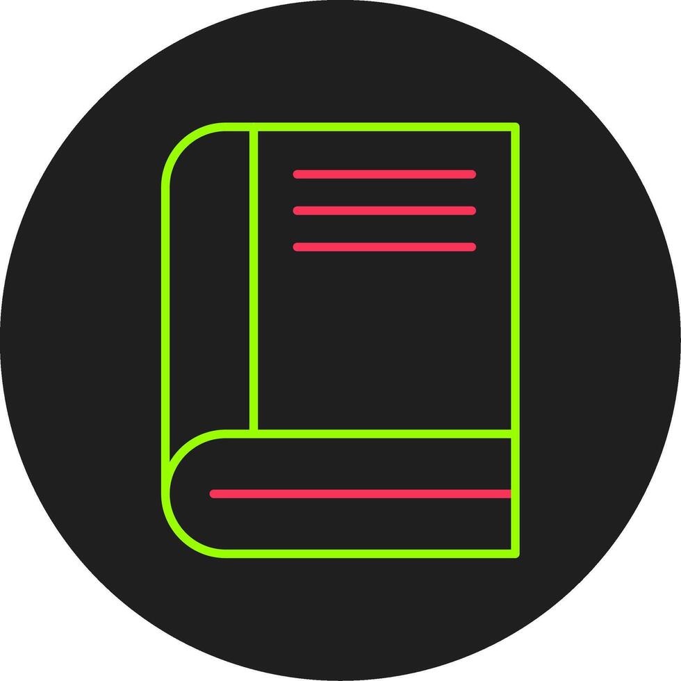Book Glyph Circle Icon vector