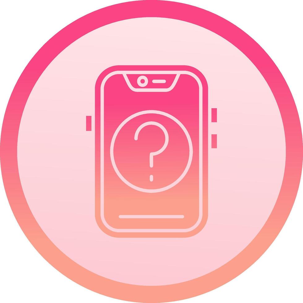 Question solid circle gradeint Icon vector