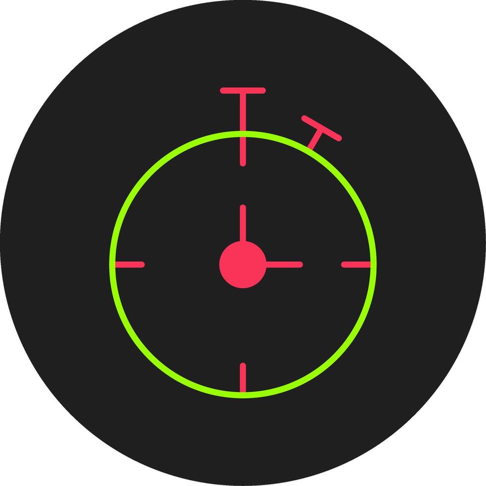 Chronometer Glyph Circle Icon vector