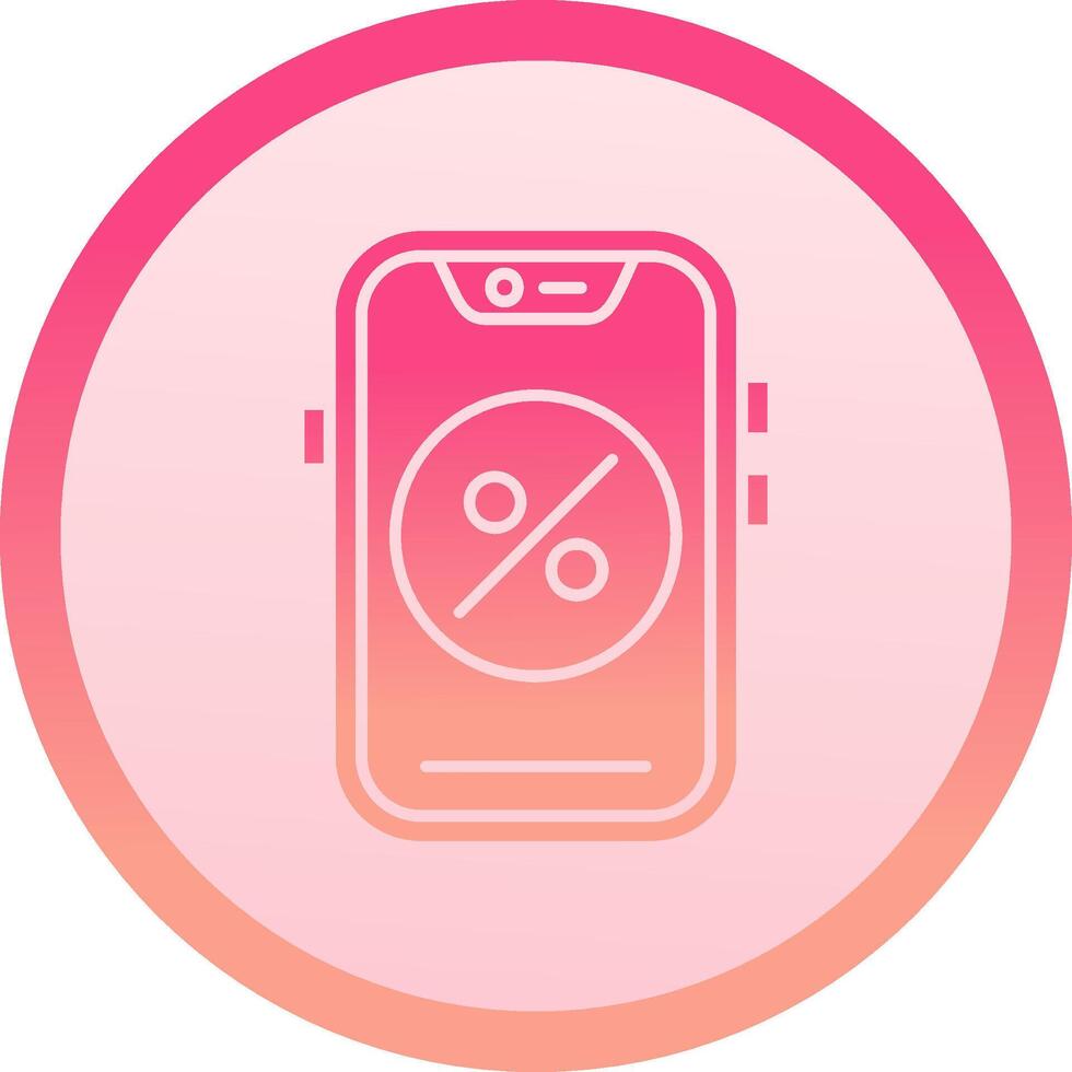 Percentage solid circle gradeint Icon vector