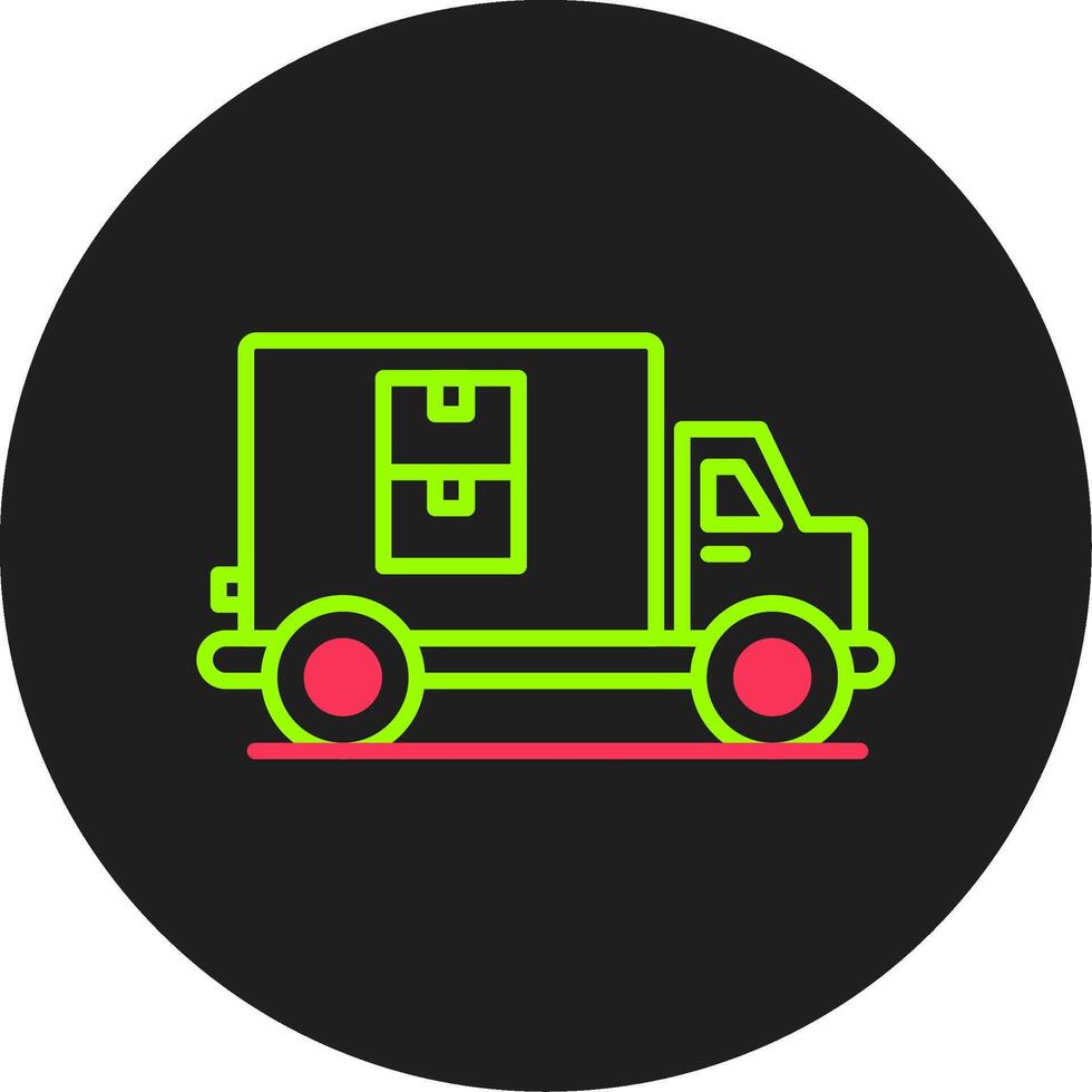 Free Delivery Glyph Circle Icon vector