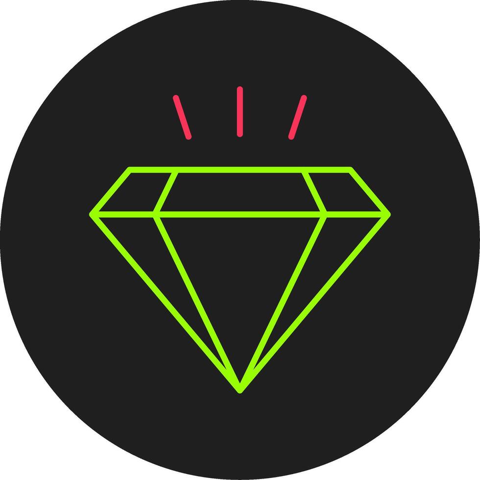 Diamond Glyph Circle Icon vector