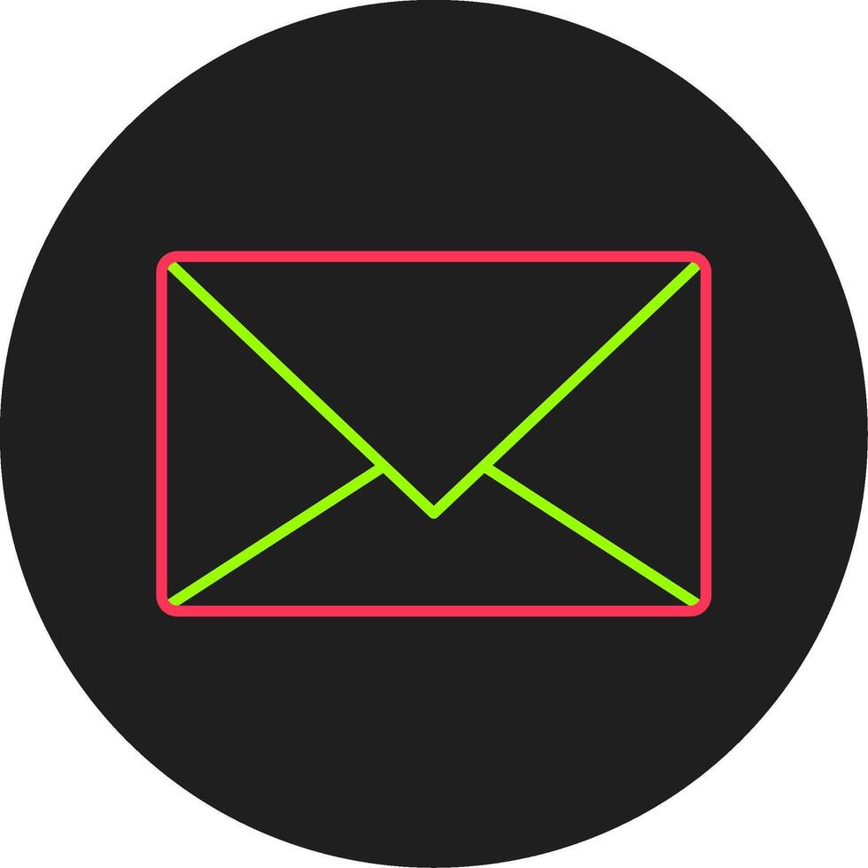 Email Glyph Circle Icon vector