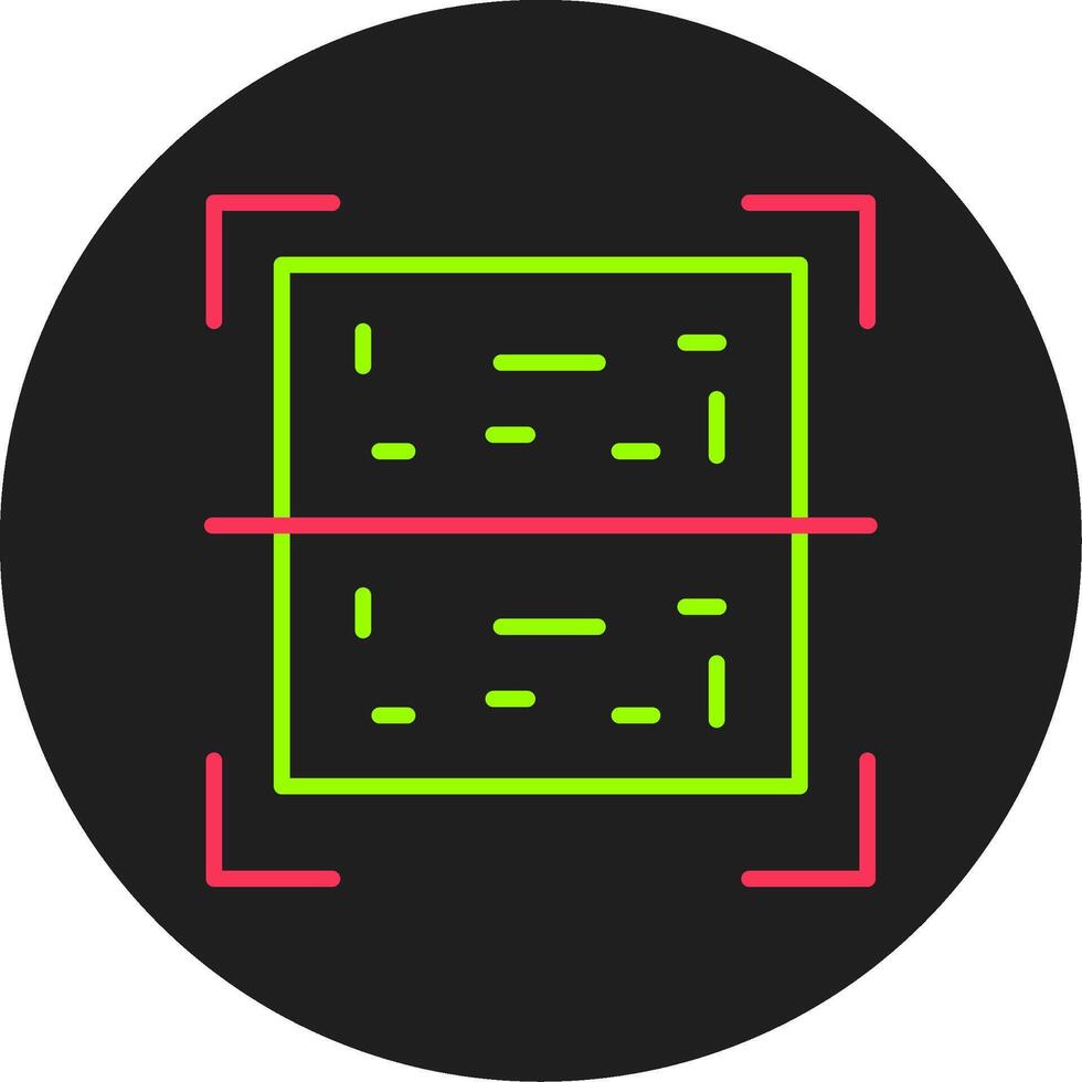 Qr Code Glyph Circle Icon vector