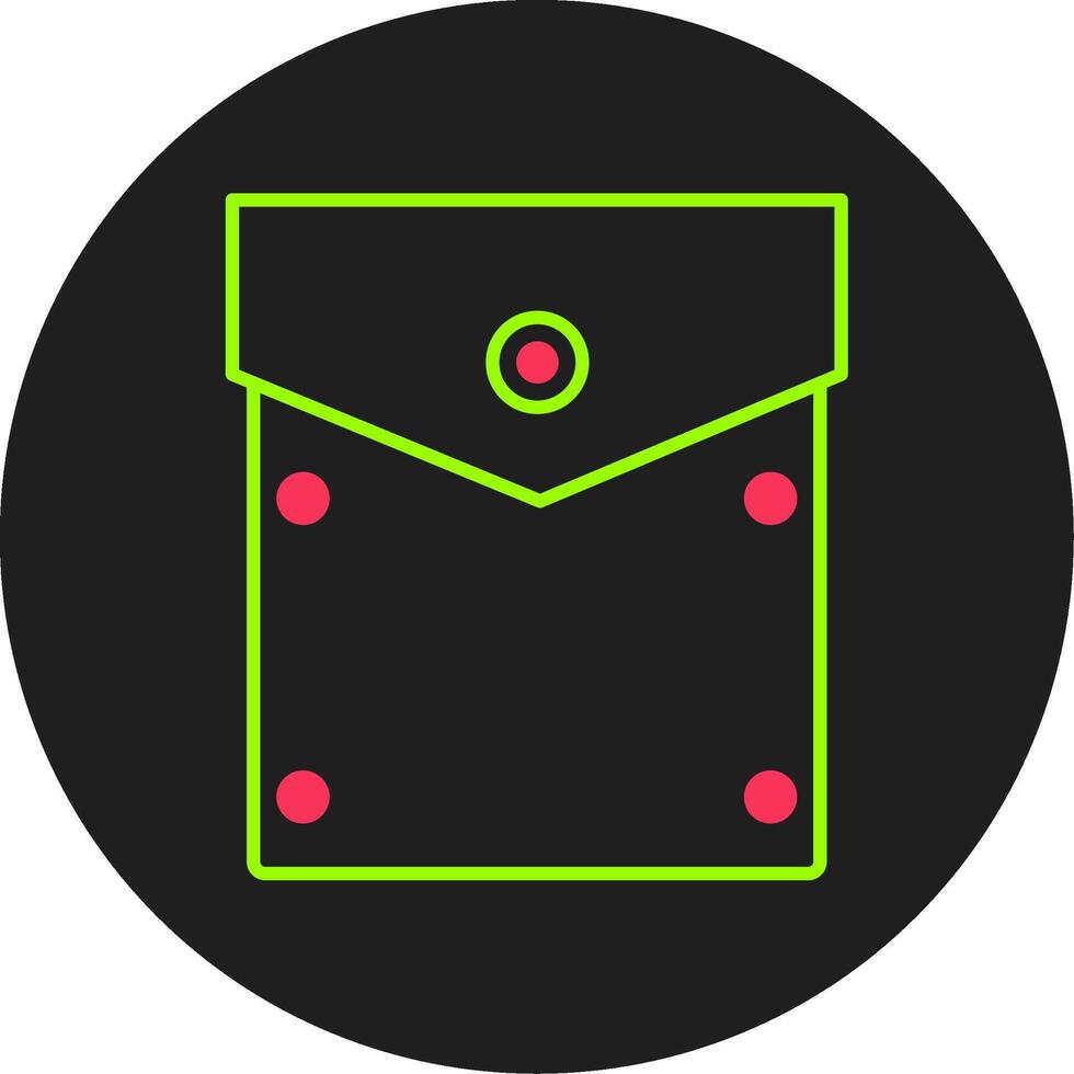 Pocket Square Glyph Circle Icon vector