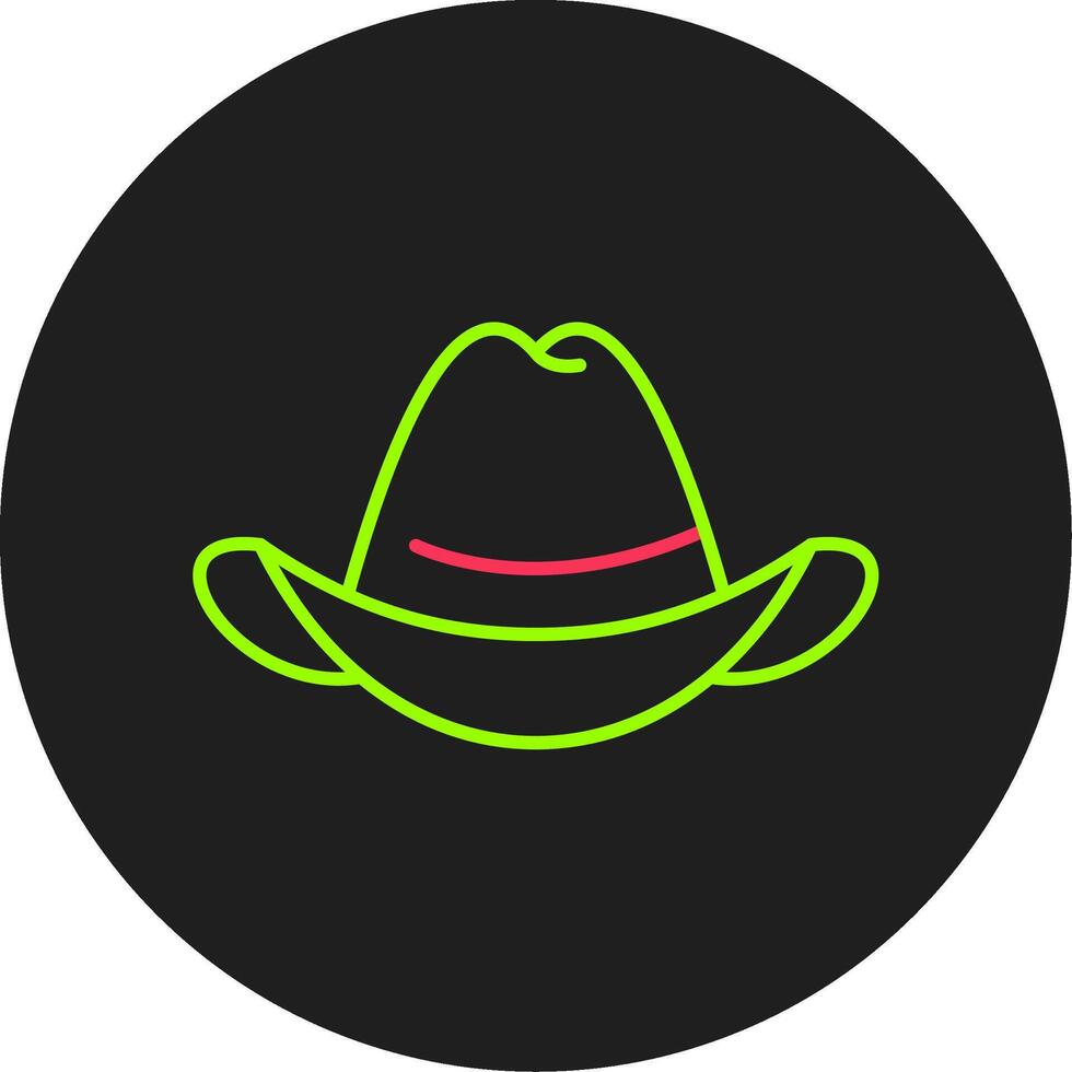 icono de círculo de glifo de sombrero vector