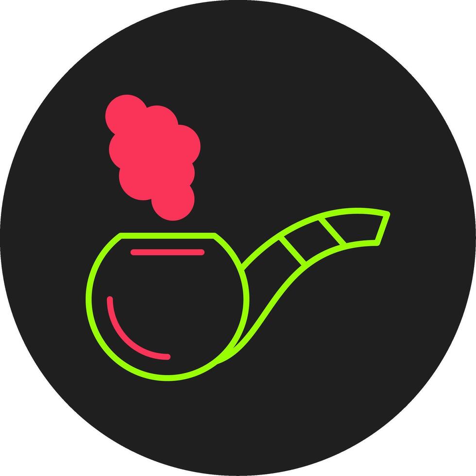 Smoking Pipe Glyph Circle Icon vector