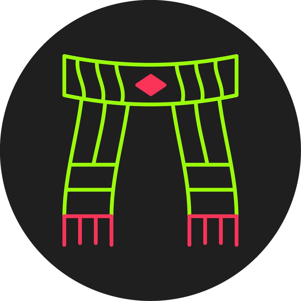 Scarf Glyph Circle Icon vector