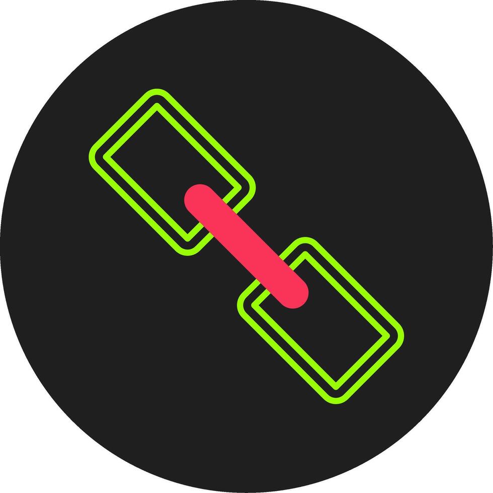 Link Glyph Circle Icon vector