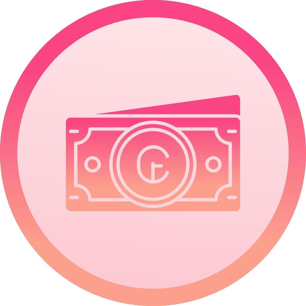 Cruzeiro solid circle gradeint Icon vector