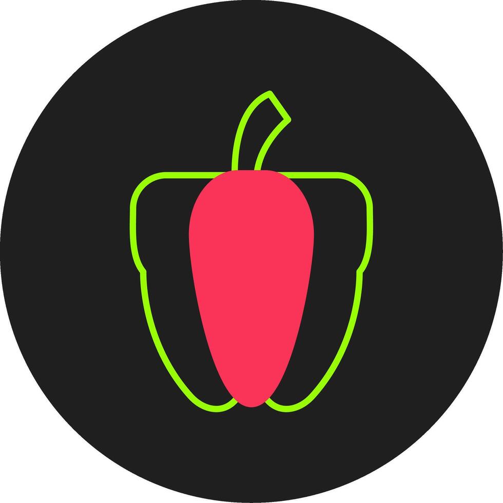 Capsicum Glyph Circle Icon vector