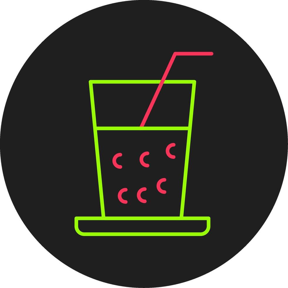 bebidas glifo circulo icono vector